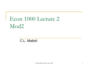 Lecture 2: Demand, Supply & Markets