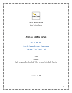 Bonuses in Bad Times - Chau P. Tran's Portfolio