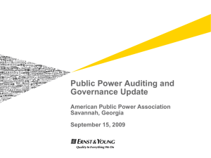 Public Power Auditing and Governance Update