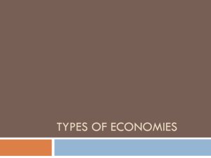 Types of Economies