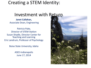 Slide 1 - Institute for STEM & Diversity Initiatives