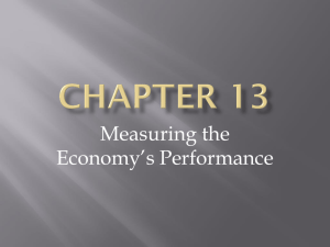 Chapter 13- Measuring the Economy's Performance