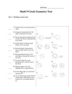 Math 9 * Circle Geometry Take