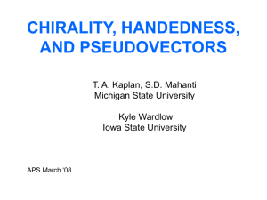 chirality, handedness, and pseudovectors