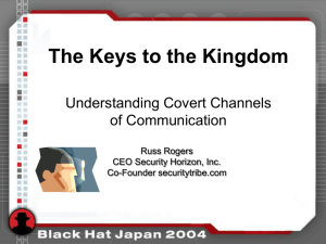 Understanding Covert Channels of Communication