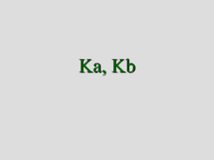 PowerPoint - Acid & Base Ionization, Ka & Kb