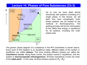 Lecture 14. Equilibrium between phases (Ch.5)