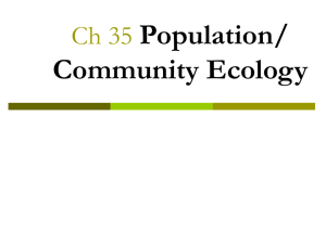 Ch 35 Population/ Community Ecology