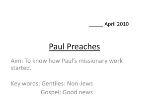 Paul Preaches - Anglican Schools