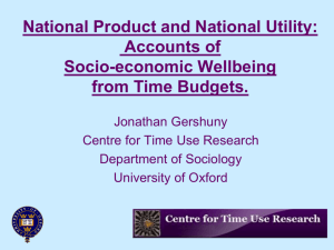 Accounts of Socio-economic Wellbeing from Time Budgets