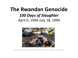 2015 Rwandan Genocide PowerPoint