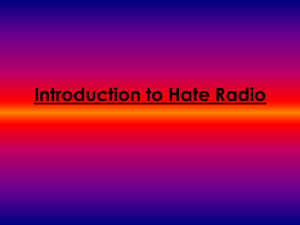 Introduction to Hate Radio