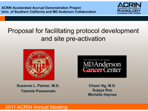 Accrual Demonstration Project Presentation - S. Palmer
