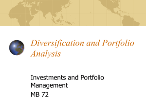 Diversification and Portfolio Analysis