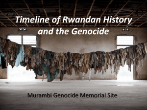 Timeline of Rwandan History and the Genocide