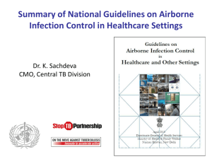 National Guidelines on Airborne Infection Control