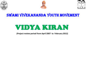 SVYM Vidyakiran 2011-2012 project report