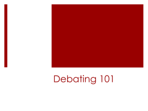 Debating 101 - The ANU Debating Society