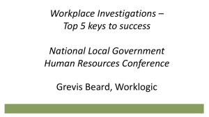 HR Conference 2015 - Workplace investigations