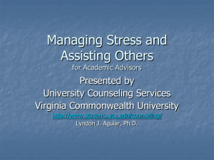 Managing Students in Distress - Virginia Commonwealth University