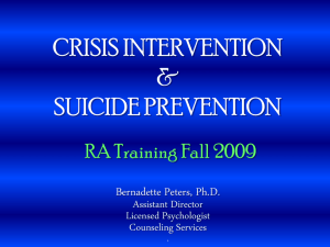 crisis intervention & suicide prevention