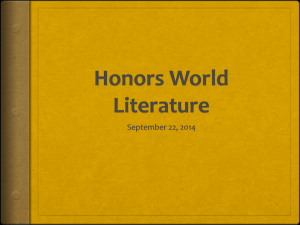 HonorsWk5 - mcpworldliterature