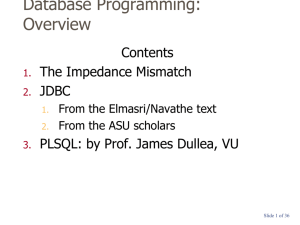 Database Programming - Villanova University