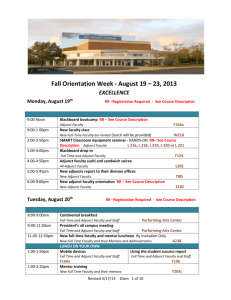 Fall Orientation Week - August 19