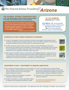 Arizona - Coalition for National Science Funding