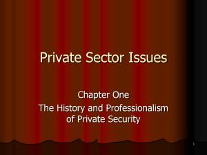 Private Sector Issues