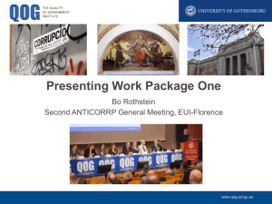 What is Work Package One?
