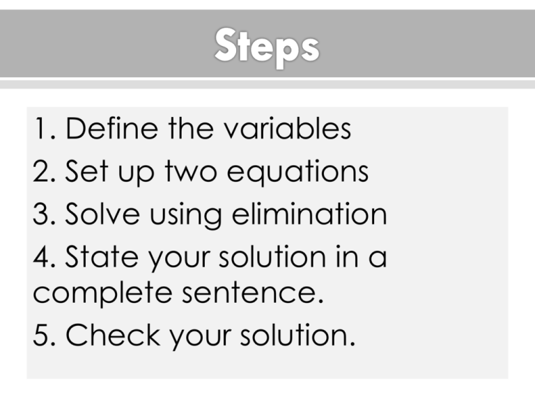 10 8 Systems Word Problems Notes Student