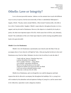 Daniel Conway AP Literature Othello Academic Article 3/23/2012
