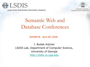 Semantic Web. - LSDIS - University of Georgia