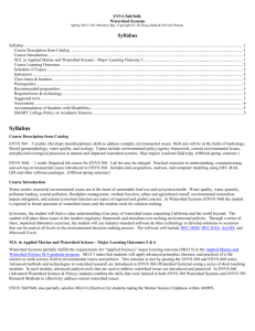 ESSP 440/540 Ecological Modeling