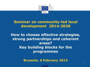 Elaboration of local development strategies