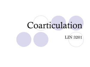 Coarticulation