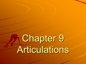 Chapter 9 Articulations