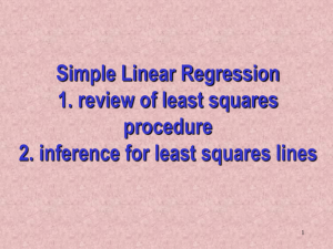 Simple Linear Regression and Correlation