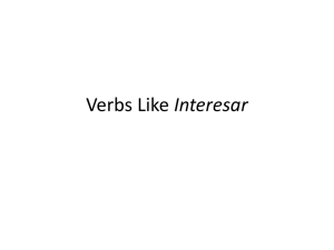Verbs Like Interesar