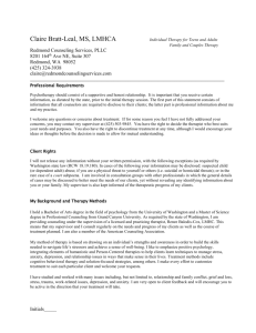 Disclosure Statement - Redmond Counseling Services, PLLC
