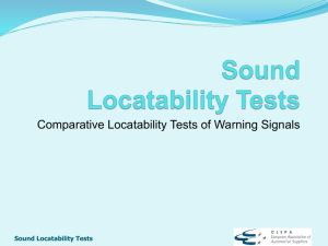 Comparative Locatability Test of Warning Signals