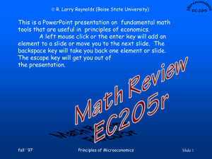 Math Econ Review