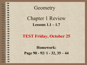 Geometry Chapter 1