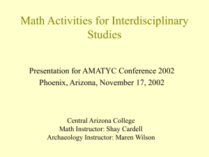 AMATYC2002 Math and Archaeology