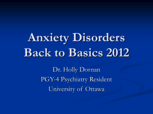 Anxiety Disorders back to basics1