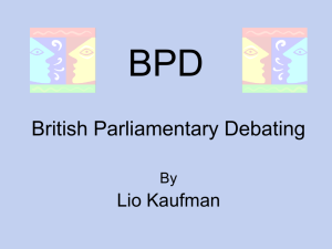 British Parliamentary Debating - Kaunas University of Technology