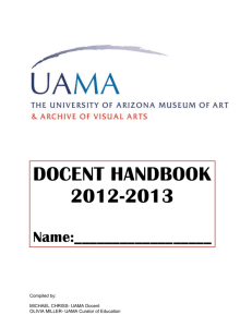 Docent Handbook Final Draft - uamadocents