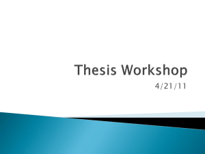 Thesis Workshop