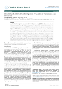Effect of Biofield Treatment on Spectral Properties of Paracetamol and Piroxicam